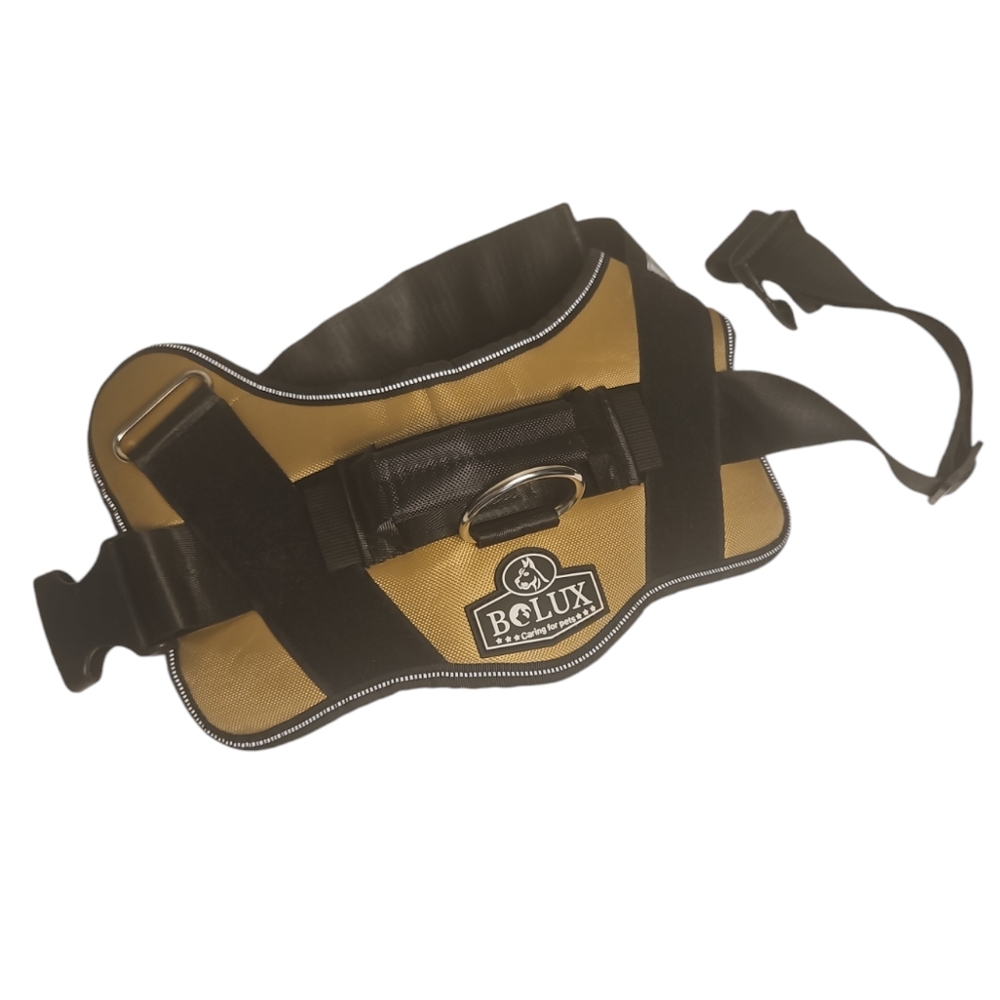 Bolux Dog Harness No-Pull Reflective Dog Vest Adjustable Pet Harness Tan Size L